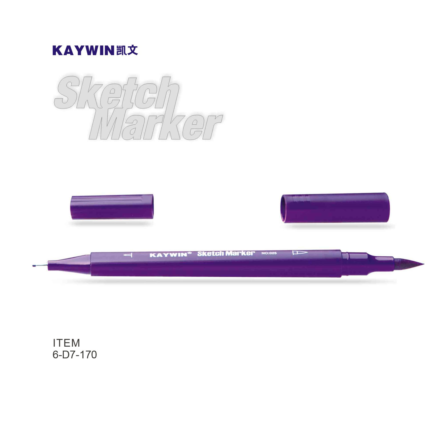 KAYWIN dual tip sketch marker with fine and broad tips