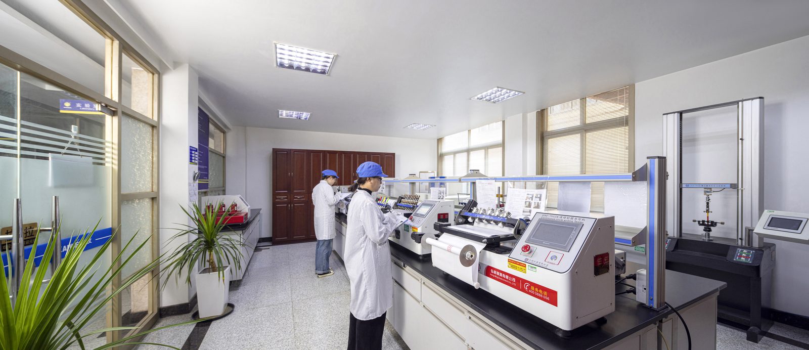 Kaywin in-house laboratory with continuous writing testers for ink batch testing